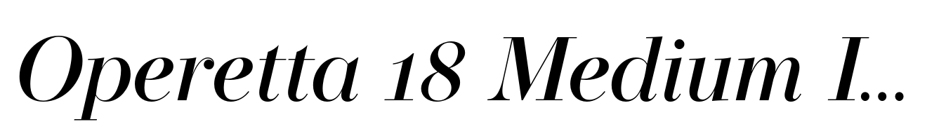 Operetta 18 Medium Italic